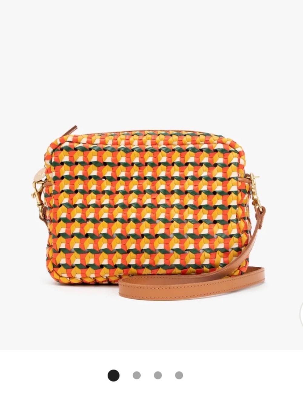 Clare V. - Midi Sac in Marigold, Cherry Red, Evergreen & Cream Rattan